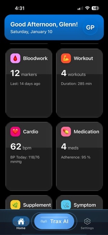 InfiniteTrax Health Tracking